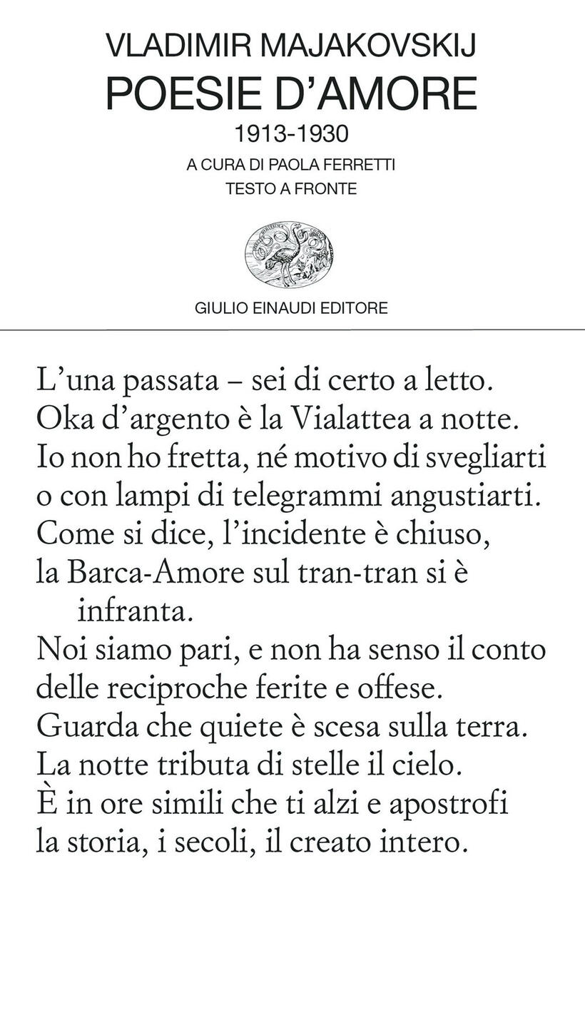Poesie d'amore 1913-1930. Testo russo a
